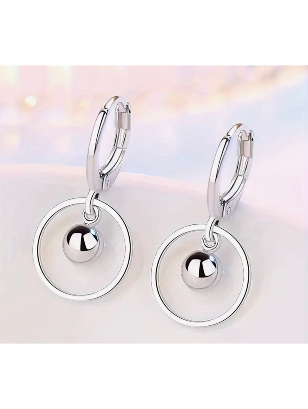 New - Trendy and Unique - Silver French Clip Dangle Drop Earrings